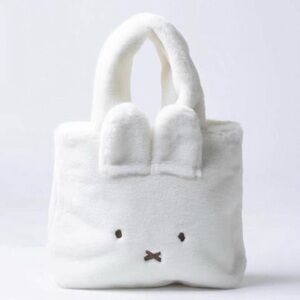 NWOT Miffy white Kawaii cute fluffy faux fur handbag
